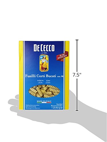 De Cecco Pasta, Fusilli Corti Bucati, 1 Pound (Pack of 5) | 00 Flour ...